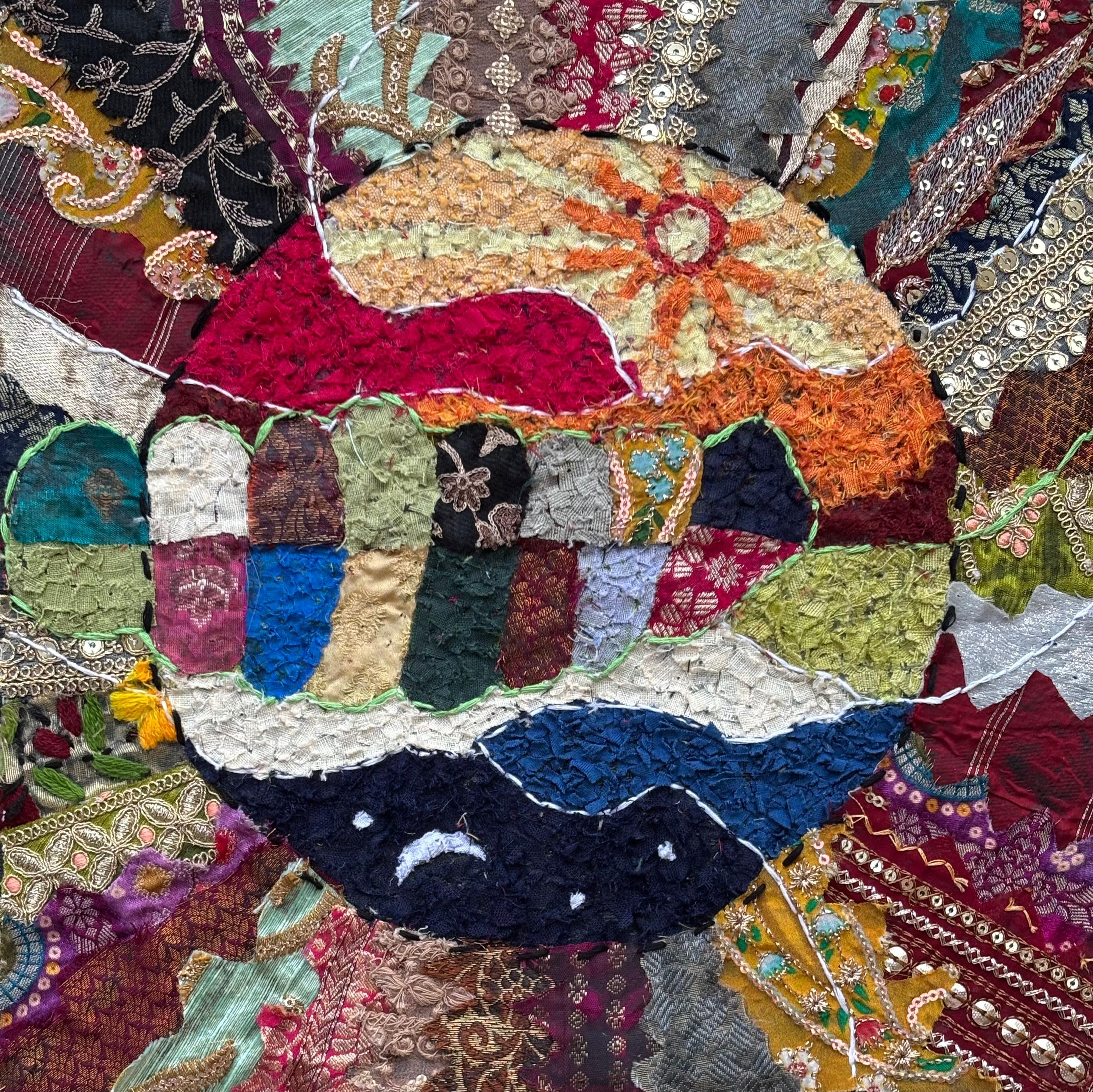 NIGHT AND DAY FABRIC ART