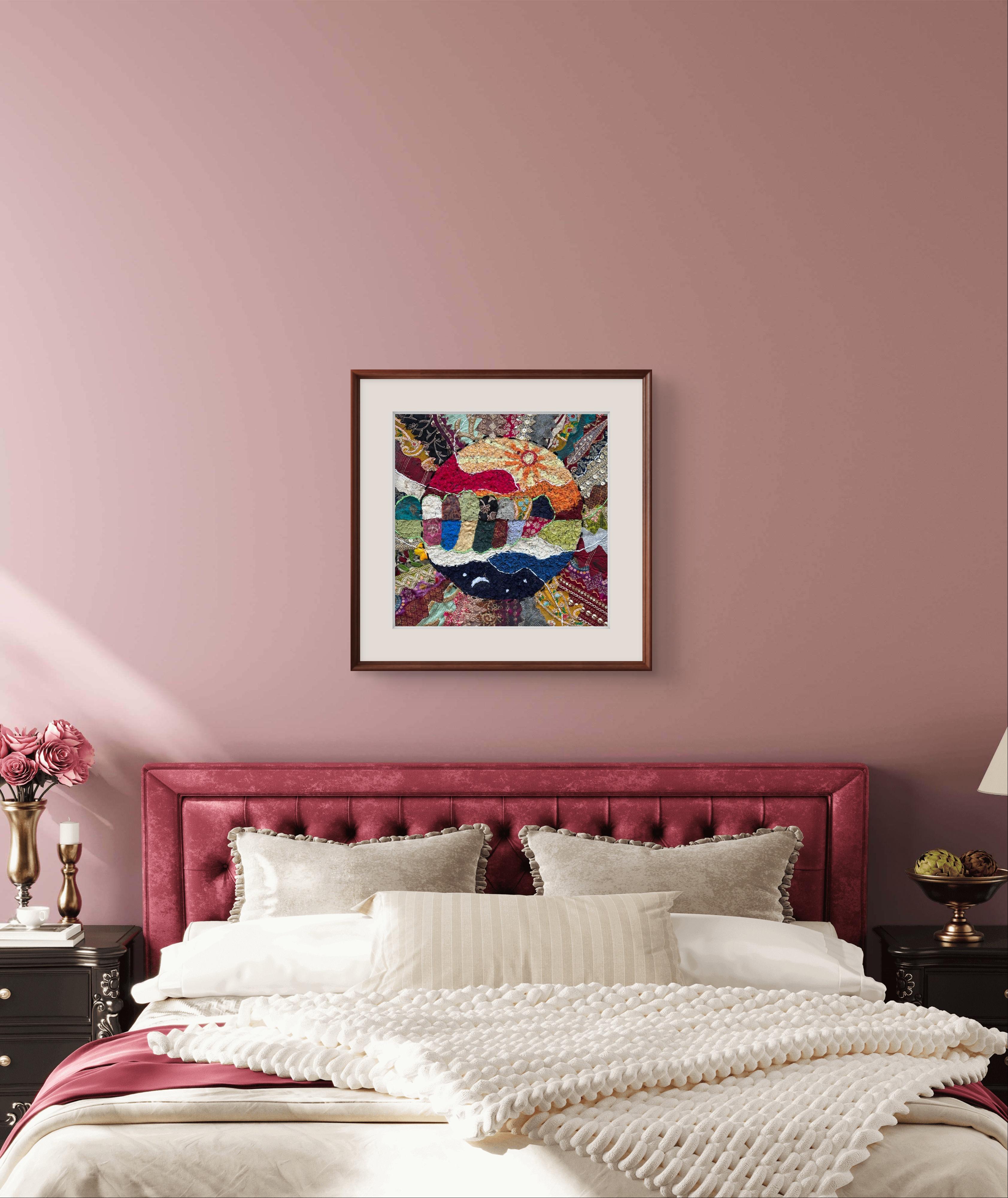 NIGHT AND DAY FABRIC ART